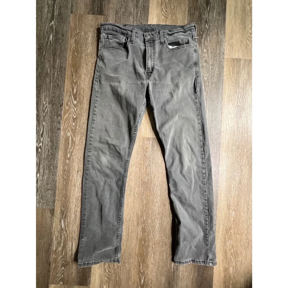 Levi's 511 Slim Fit Jeans Mens 34x32 Gray Faded Stretch Denim Pants‎